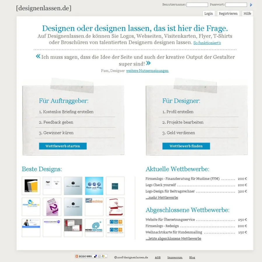 Screenshot designenlassen.de