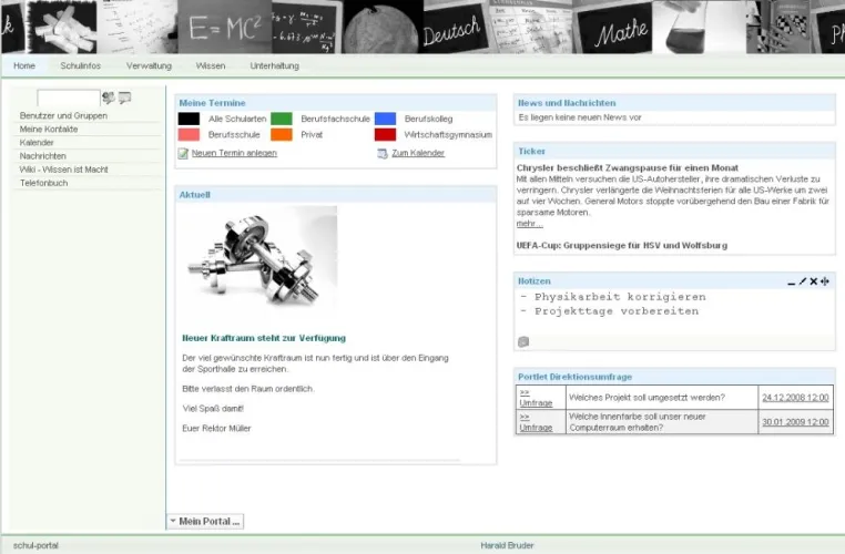 Bild: Ein Portal, das Schule macht - United Planet stellt komplettes Schul-Portal zum kostenlosen Download bereit