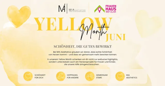 Bild: Yellow Month: MIA Aesthetics unterstützt Frauenhaus Wetzlar