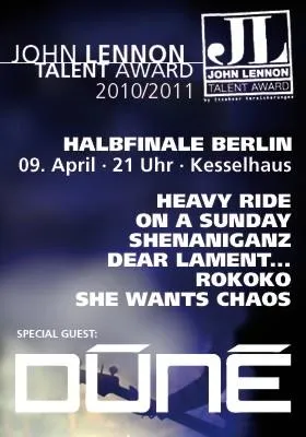 John Lennon Talent Award in Berlin: Sechs Bands kämpfen um den Einzug ins Finale Bild: John Lennon Talent Award in Berlin: Sechs Bands kämpfen um den Einzug ins Finale