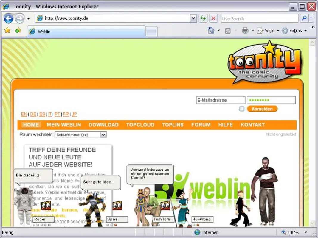 weblins auf toonity.com