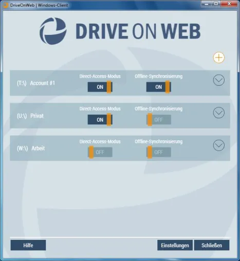 DriveOnWeb veröffentlicht komplett überarbeiteten Windows-Client Bild: DriveOnWeb veröffentlicht komplett überarbeiteten Windows-Client