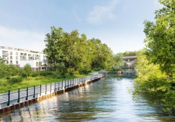 Bild: Direkt an der Uferpromenade: PROJECT startet Verkauf für 37 Eigentumswohnungen in der Fürther Altstadt