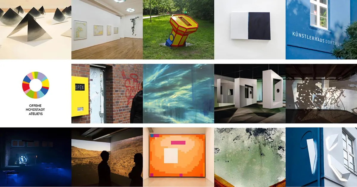 Einladung, Offene Ateliers 2019. Fotos: KünstlerInnen des Künstlerhauses, Karte: Anett Frontzek