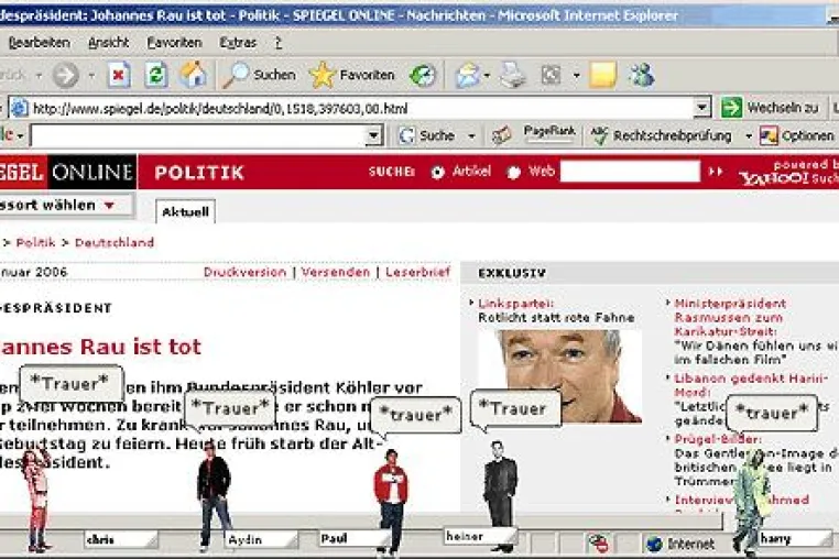 Erster virtueller Flashmob dokumentiert Bild: Erster virtueller Flashmob dokumentiert
