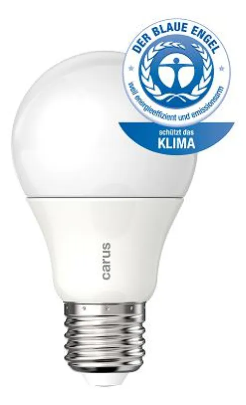 Blauer Engel zertifizierte LED-Lampe von Carus