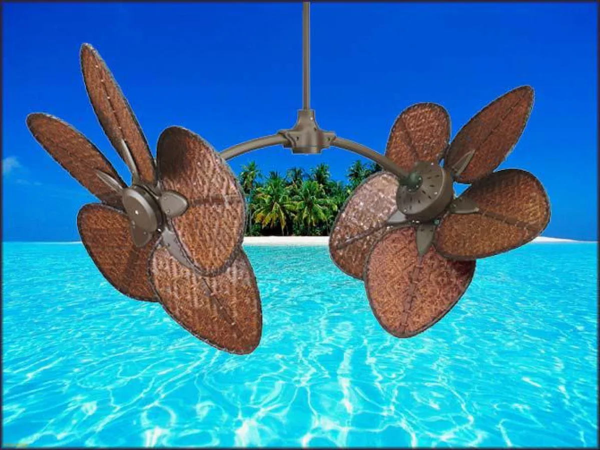 CARUSO - der Doppelventilator mit Tropenflair von Casa Bruno American Home Decor