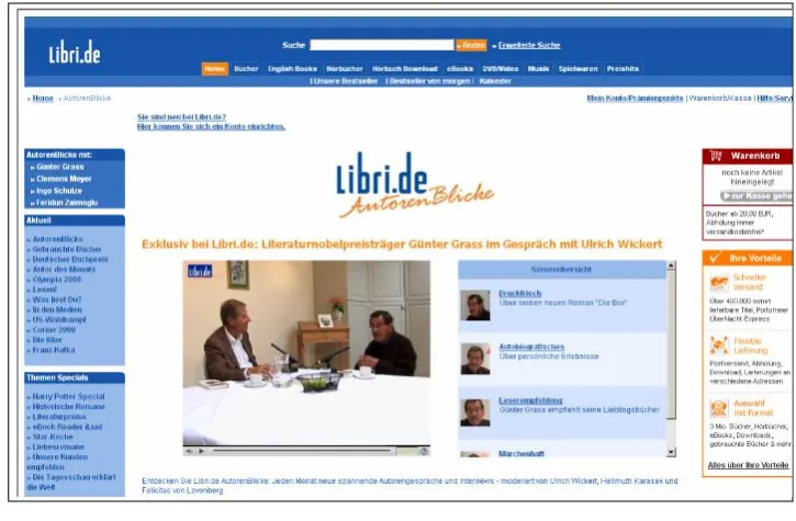 Bild: Exklusives Treffen im Libri.de Web-TV - Ulrich Wickert im Gespräch mit Günter Grass