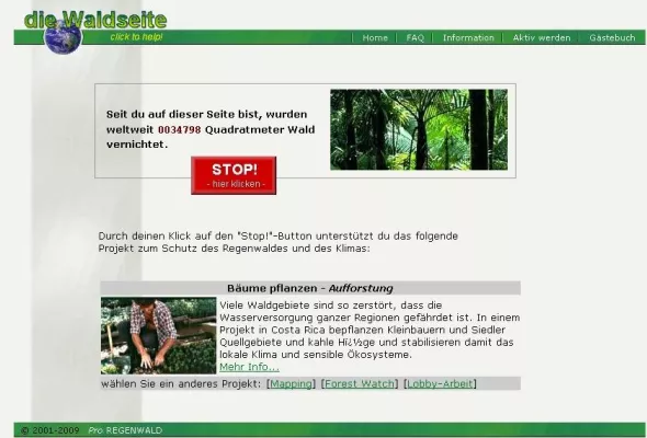 Bild: Regenwald retten mit der Waldseite und dem BaumSparVertrag
