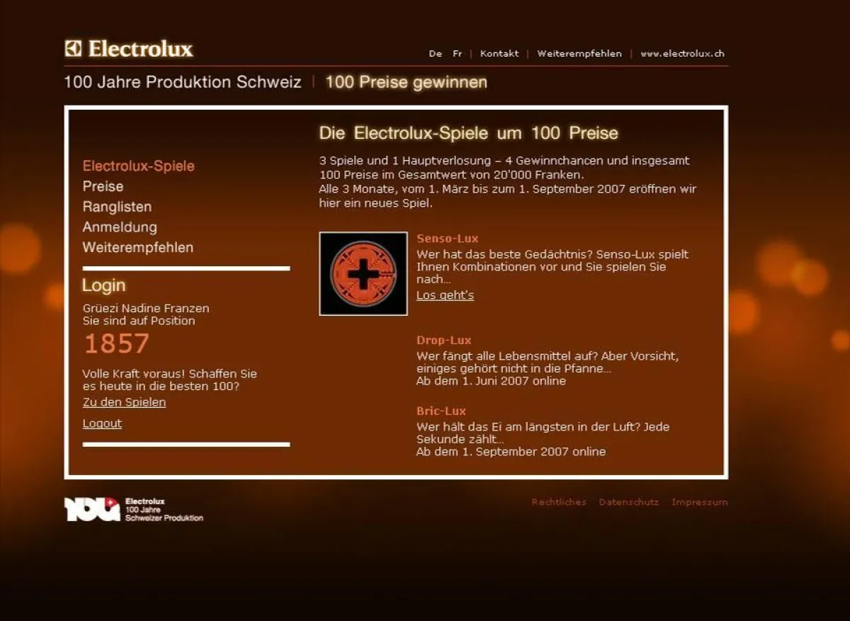 Electrolux feiert 100 Jahre Schweizer Produktion