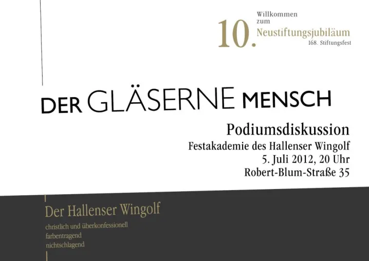 Bild: “Der gläserne Mensch” - Wieviel Transparenz vertragen wir? - Podiumsdiskussion zum 10. Neustiftungsjubiläum