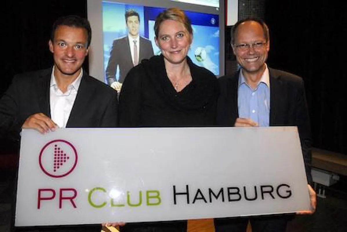 Martin Schleinhege (clever and smart pr), Simone Hopf (PR Club Hamburg), Kai Gniffke (ARD-aktuell)