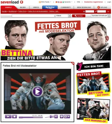 sevenload präsentiert die Hitsingle von Fettes Brot mit interaktivem Videospecial Bild: sevenload präsentiert die Hitsingle von Fettes Brot mit interaktivem Videospecial