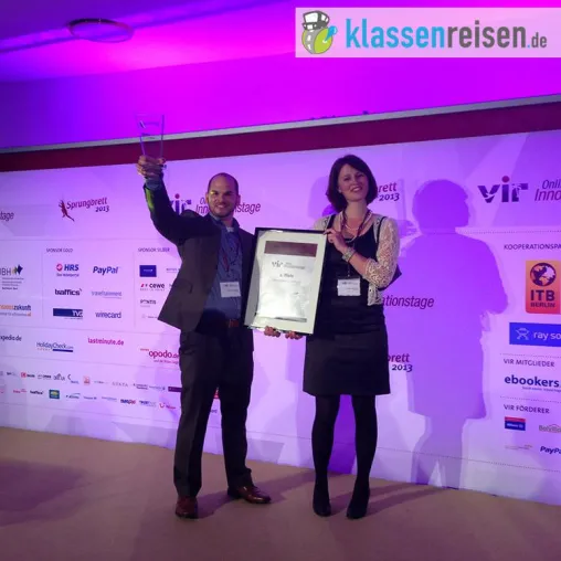 Die besten Startups Europas – 2. Platz für klassenreisen.de Bild: Die besten Startups Europas – 2. Platz für klassenreisen.de