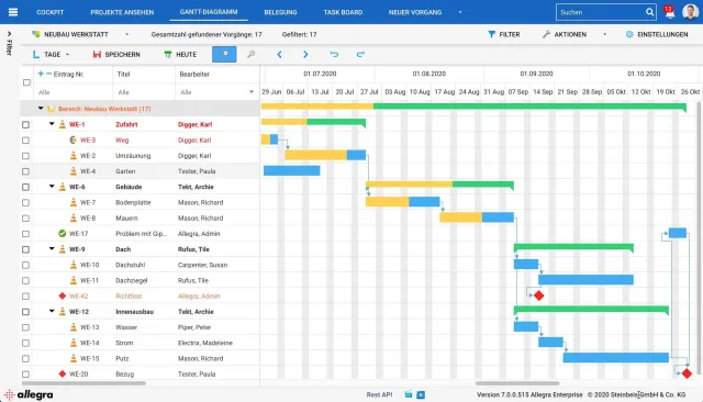 Bild: allegra ermöglicht Projektmanagement jeglicher Couleur in nur einem Tool