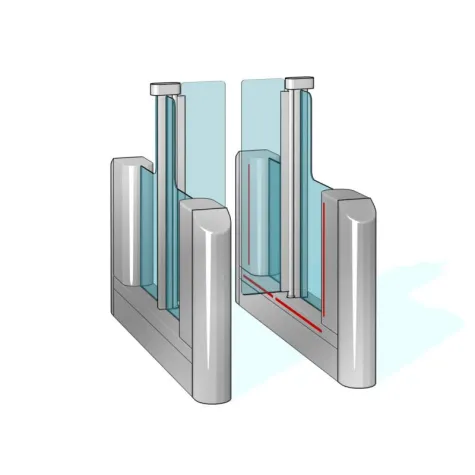 Bild: Neue Kaba Sensorschleuse mit hohen Türflügeln