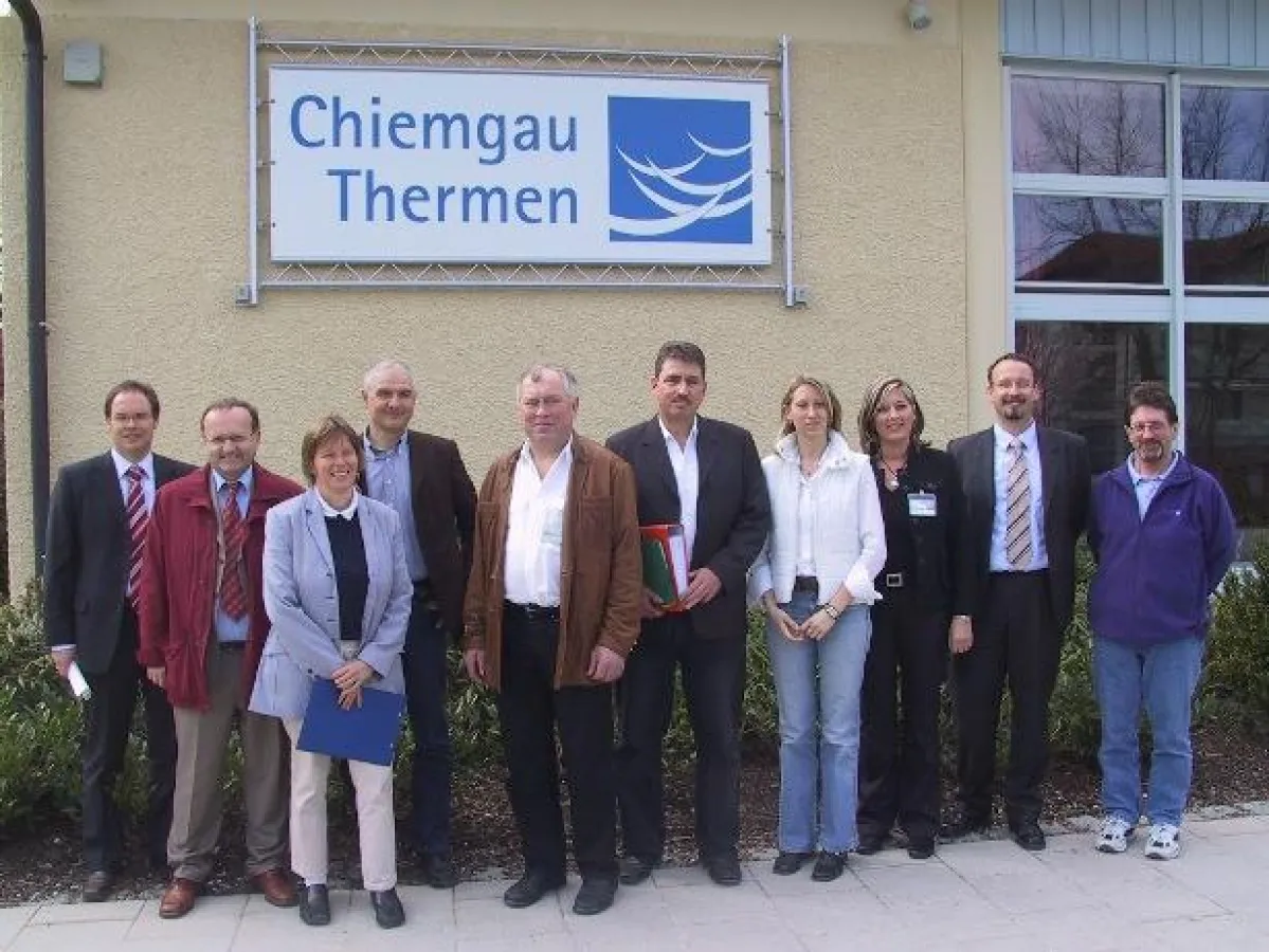 Ökoprofit-Prüfer und Mitarbeiter der Gesundheitswelt Chiemgau