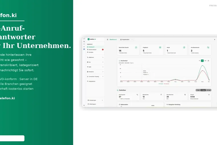 tinana GmbH launcht KI-Anrufbeantworter telefon.ki – bewusst ohne Voice Agent, bewusst für alle Branchen Bild: tinana GmbH launcht KI-Anrufbeantworter telefon.ki – bewusst ohne Voice Agent, bewusst für alle Branchen