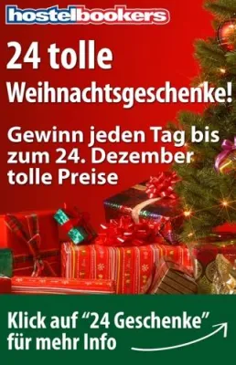 24 Weihnachtsgeschenke bei HostelBookers Bild: 24 Weihnachtsgeschenke bei HostelBookers