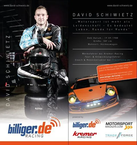 Preisvergleichsportal startet mit billiger.de/racing in den Motorsport Bild: Preisvergleichsportal startet mit billiger.de/racing in den Motorsport