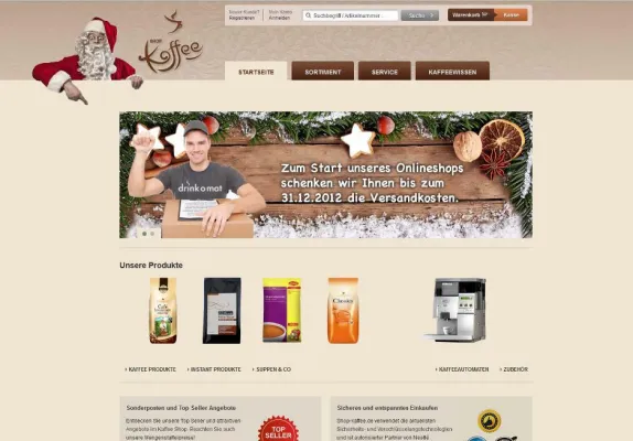 Bild: Neuer Online Kaffee Shop der drink o mat GmbH
