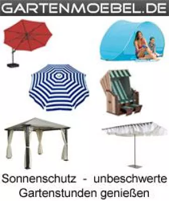 Bild: Peppiger Sonnenschutz für unbeschwerte Gartenstunden