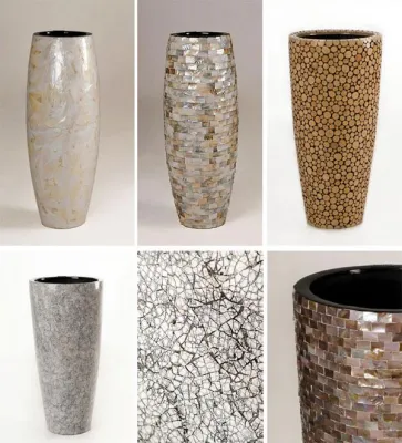 Das gabs noch nie: Pflanzkübel-Design in Perlmutt, Eggshell und Akazia Bild: Das gabs noch nie: Pflanzkübel-Design in Perlmutt, Eggshell und Akazia