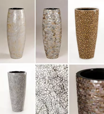Das gabs noch nie: Pflanzkübel-Design in Perlmutt, Eggshell und Akazia Bild: Das gabs noch nie: Pflanzkübel-Design in Perlmutt, Eggshell und Akazia