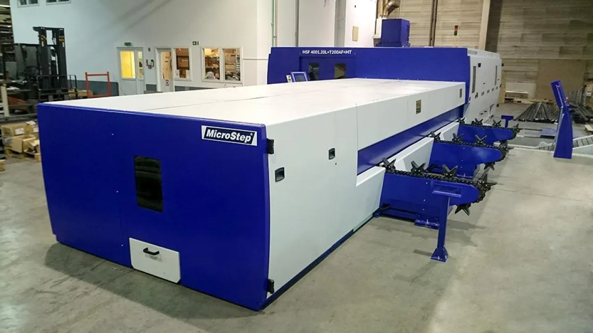 Neue Laserschneidanlage MSF FiberLas mit automatischer Rohrbeladung