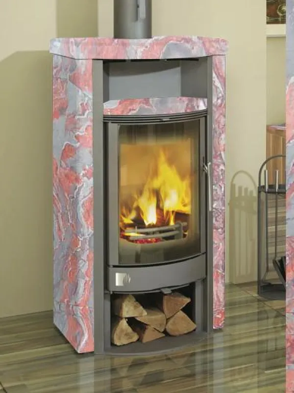 Kaminofen mit Uniqueline Naturstein