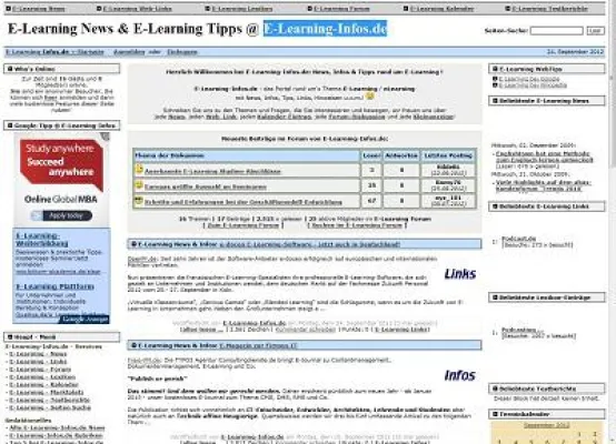 Bild: Relaunch vom E-Learning Portal E-Learning-Infos.de mit neuem Forum