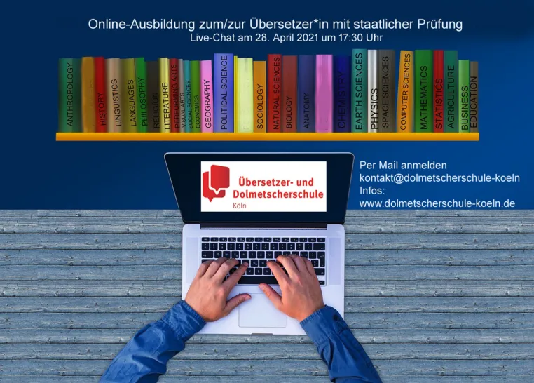 Bild: Online-Ausbildung staatlich geprüfter Übersetzer: Live-Chat am 28. April