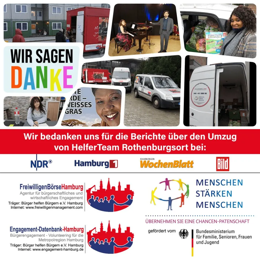 Zuversichtlich ins neue Jahr 2021 - Bürger helfen Bürgern e.V. Hamburg sagt DANKE