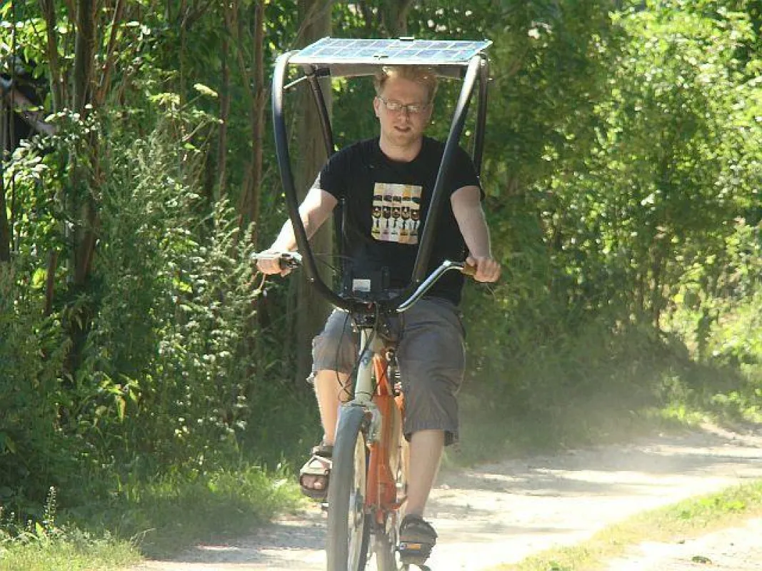 Solarchopper mit Photovoltaikantrieb auf der Clean Tech World