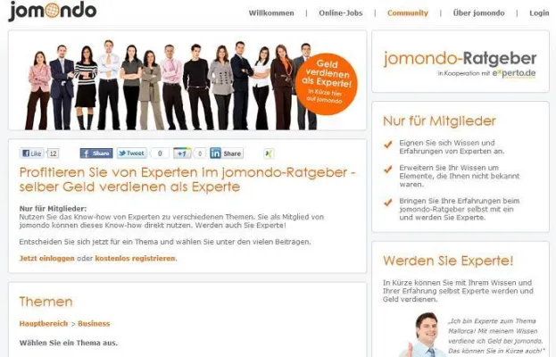 Bild: Experten- Ratgeber, jomondo und experto vereinbaren enge Zusammenarbeit