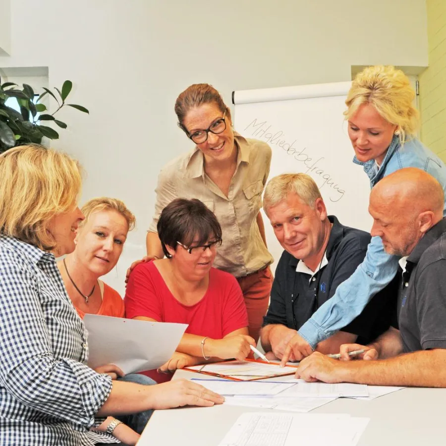 Mitarbeiter der NL erarbeiten Handlungspläne für einen besseren Service rund um das Wohnen.