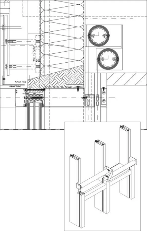 Integration von Folien-Fassaden-Systemen in die Pfosten-Riegel-Fassade