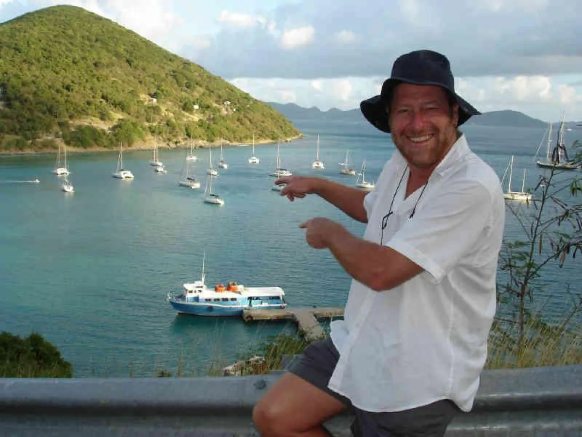 Hans Mühlbauer in seiner Traumbucht