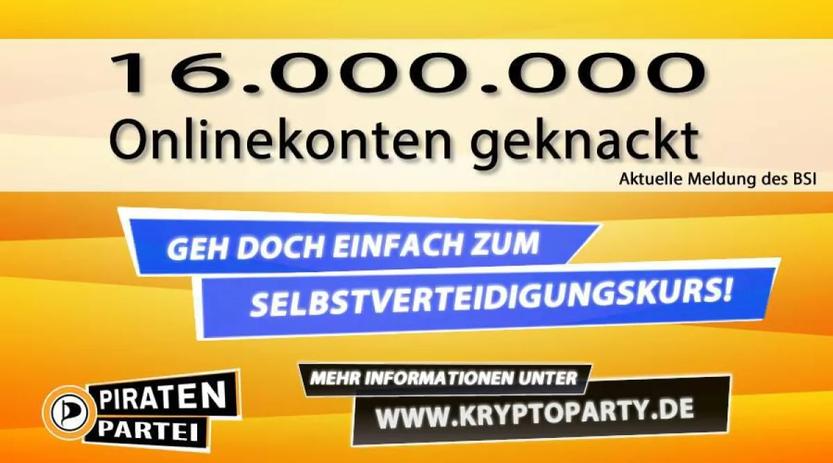 Datensicherheit ist ein zentrales Thema der PIRATEN