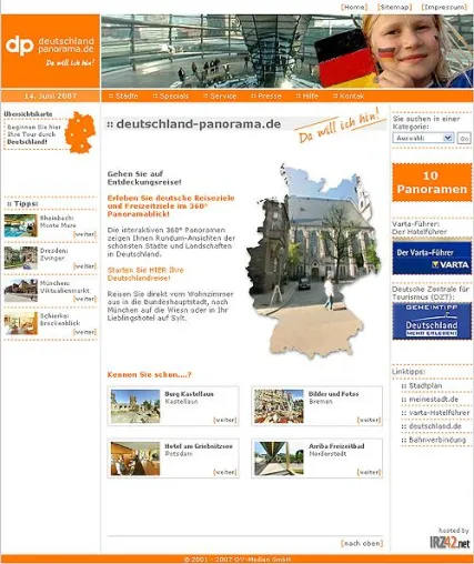 Bild: deutschland-panorama.de verknüpft 360-Grad-Panoramen mit Google Earth zur visuellen Reisevorbereitung