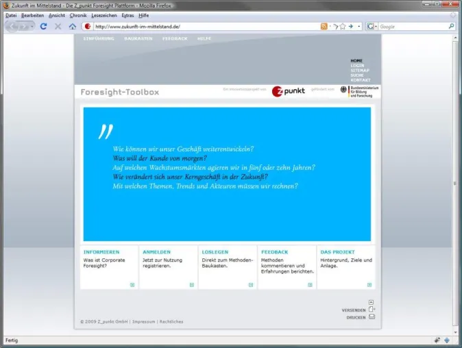 Bild: Business-on.de realisiert Internet-Plattform für Foresight-Toolbox