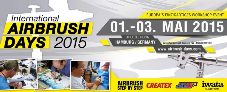 Bild: International Airbrush Days 2015: Großes europäisches Airbrush-Workshop-Event am 1.-3. Mai 2015 in Hamburg