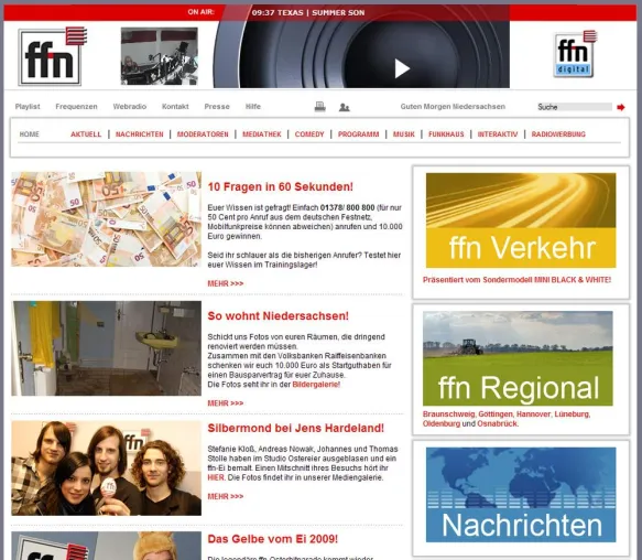 Bild: Flagbit erstellt neue Webseite von ffn.de