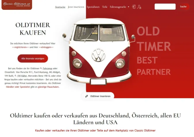 Bild: Oldtimer kaufen und verkaufen Europaweit