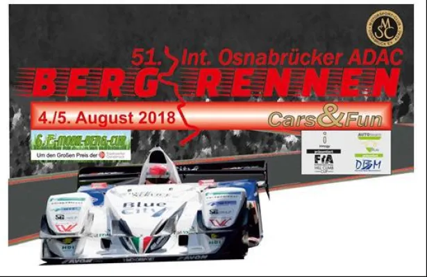 51. Int. Osnabrücker ADAC Bergrennen 4. – 5.August 2018 Bild: 51. Int. Osnabrücker ADAC Bergrennen 4. – 5.August 2018