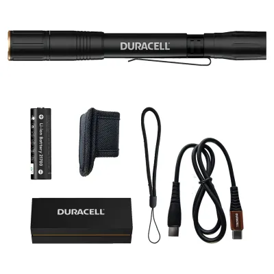 Bild: Praktisches Set für Handwerker: Aufladbare Taschen- und Stirnlampen von Duracell erhellen den Arbeitsalltag 