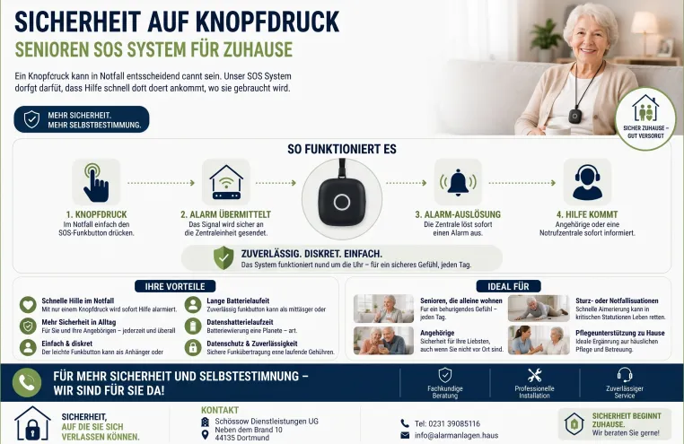 Bild:  Hausnotruf und Pflegedienst. Mehr Sicherheit. Mehr Selbstbestimmung.