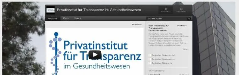 Bild: Privatinstitut für Transparenz im Gesundheitswesen startet YouTube-Kanal