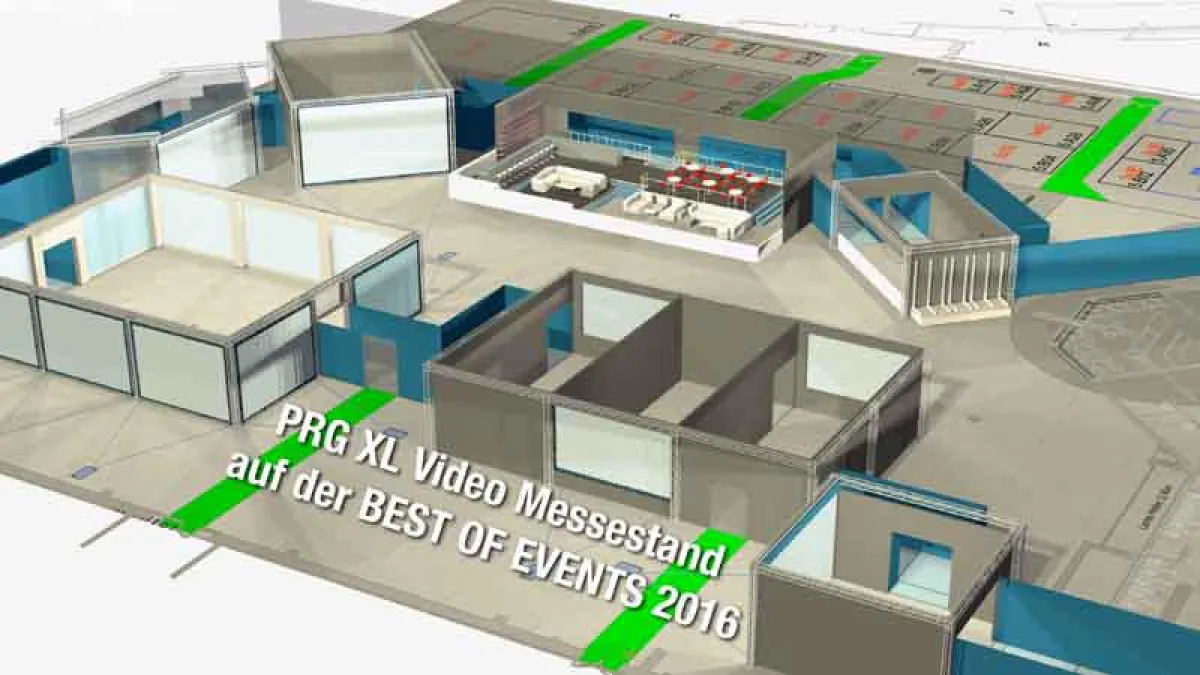Geplanter Auftritt von PRG XL Video auf der BEST OF EVENTS 2016 in Dortmund (Rendering: PRG XL)