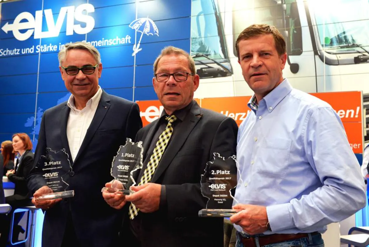 ELVIS überreichte den Quality Award auf der diesjährigen transport logistic. (Foto: ELVIS AG)